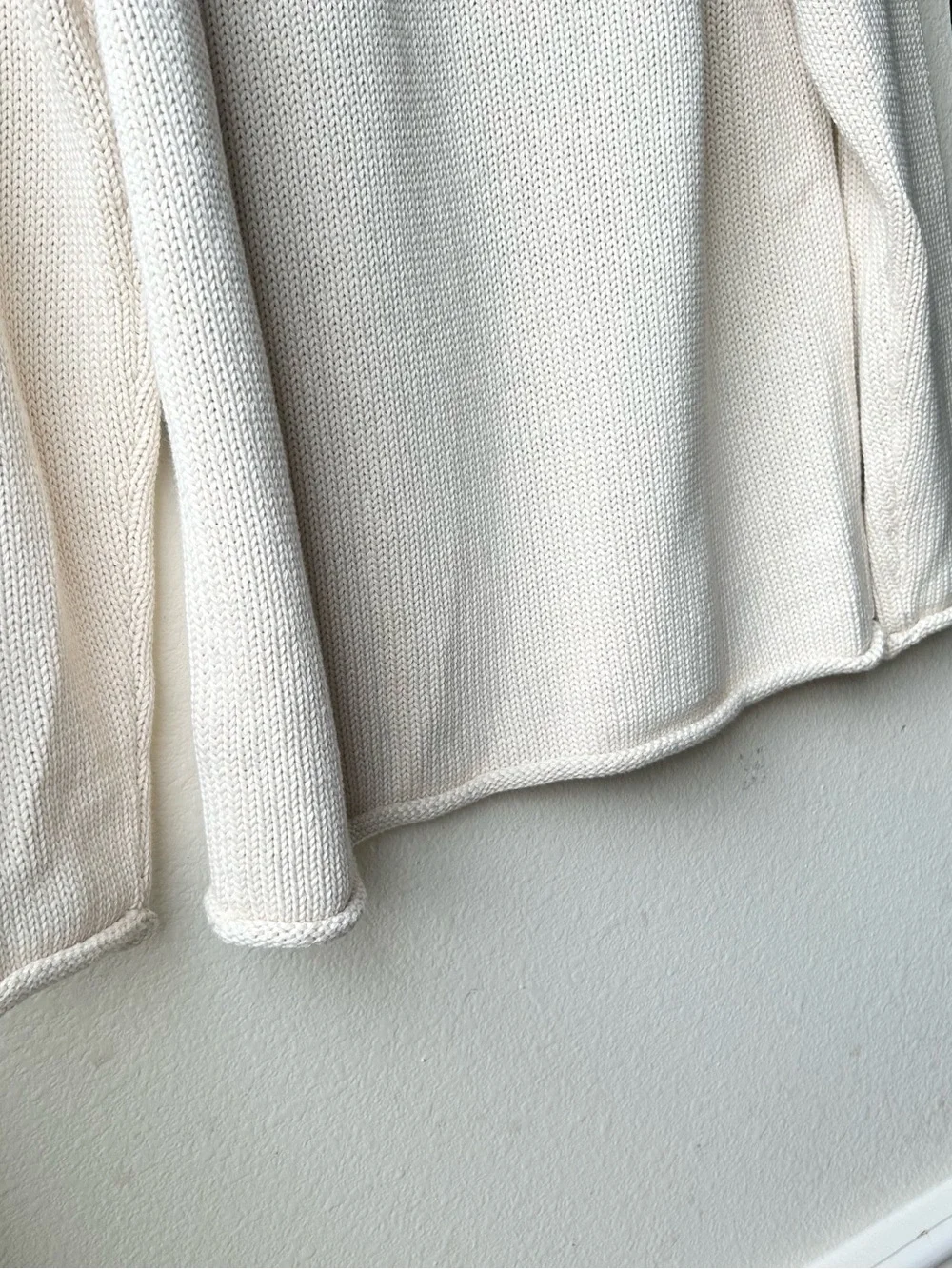 NWT J. Crew 1988 Rollneck Sweater Cotton Cream Mountain White Sz S